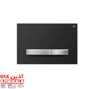 کلید فلاش تانک ایران پرایم مشکی مات با دکمه کروم کد571