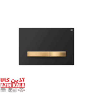 کلید فلاش تانک ایران پرایم مشکی مات با دکمه کروم کد576